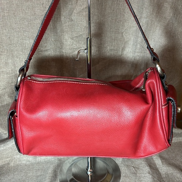 🔥 SALE! MARC JACOBS Red Leather Shoulder Bag Preppy - Picture 5 of 14